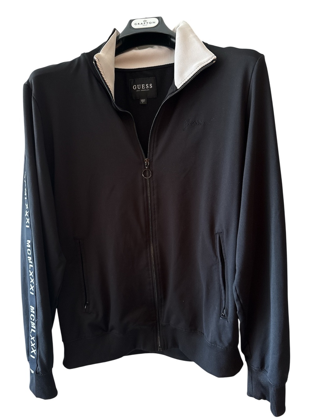 Guess Black Jacket with White Inner Collar